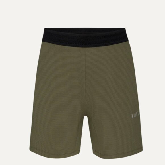 NWT NOBULL Men's Army Green Textured Knit Shorts (7 inch) - Picture 11 of 11